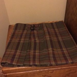 Wool plaid skirt